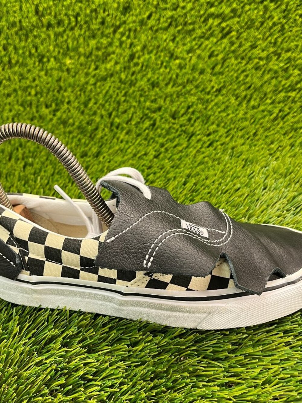 Vans Off The Wall Checkerboard Womens Size 5 Black Athletic Skate‎ Shoe Sneakers